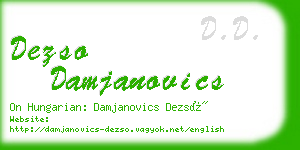 dezso damjanovics business card